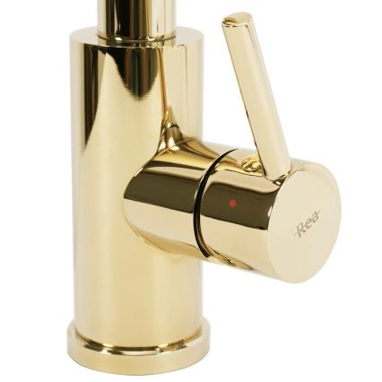 REA-B0669 - Bateria zlewozmywakowa z wyciąganą słuchawką FRESH 39,5 cm złota