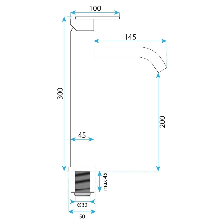 REA-B0971 - Bateria umywalkowa ONTARIO 30 cm szczotkowana miedź