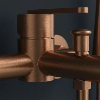 REA-B0973 - Zestaw wannowy z baterią ONTARIO w szczotkowanej miedzi