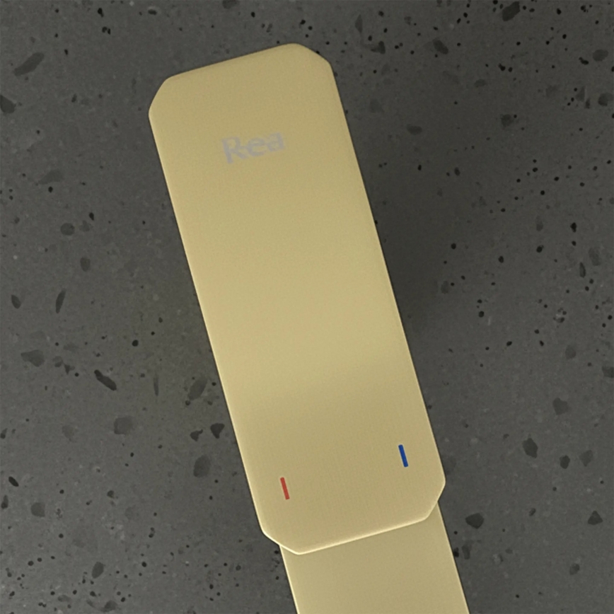 REA-B0976 - Bateria umywalkowa ARLO 17 cm szczotkowane złoto