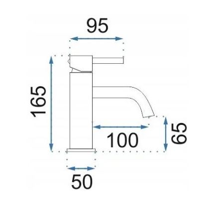 REA-B1112 - Bateria umywalkowa LUNGO 16,5 cm szczotkowana miedź