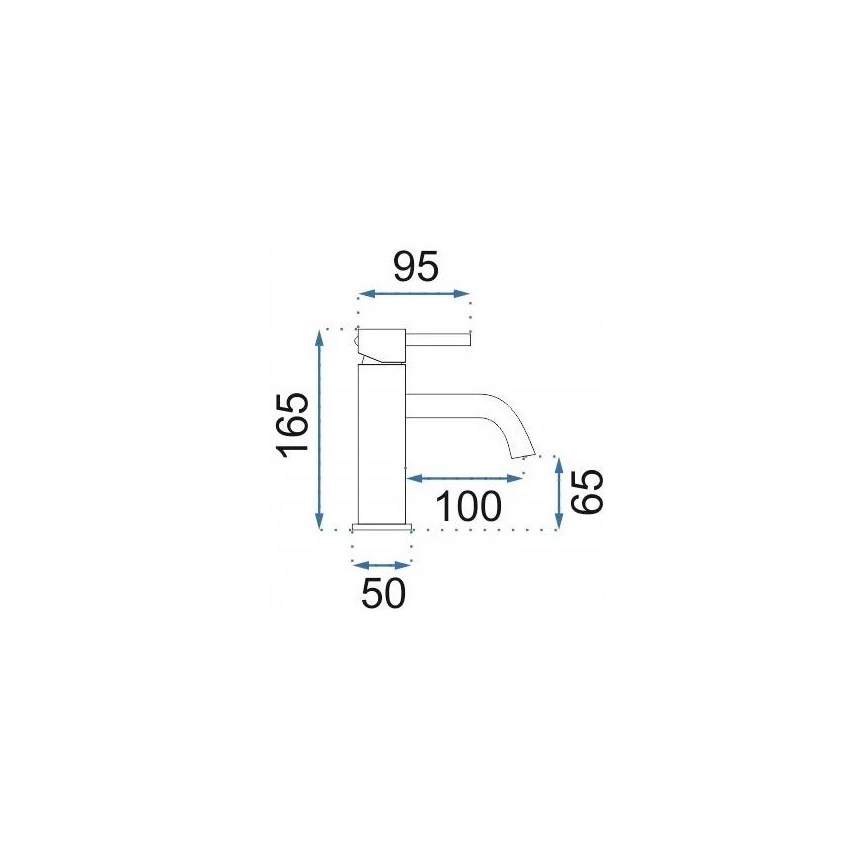REA-B1112 - Bateria umywalkowa LUNGO 16,5 cm szczotkowana miedź