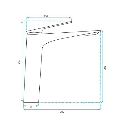 REA-B1126 - Bateria umywalkowa AVALON 30 cm czarna