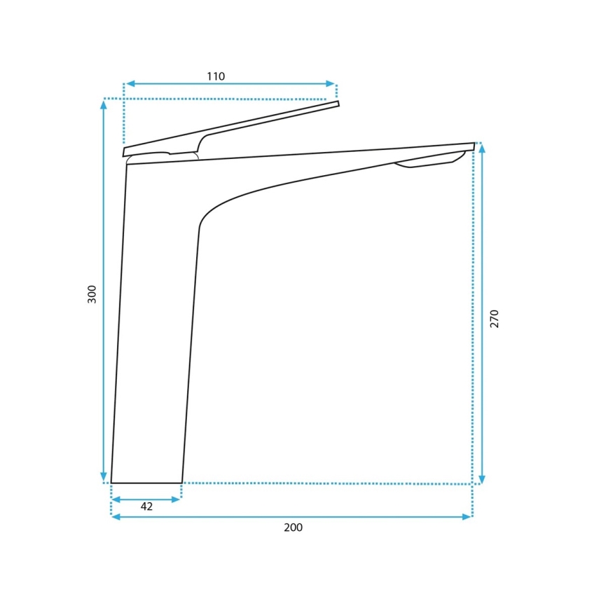 REA-B1126 - Bateria umywalkowa AVALON 30 cm czarna