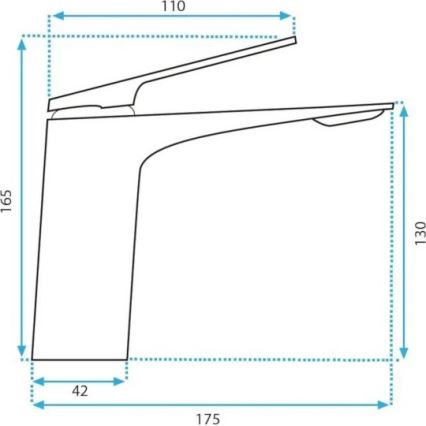 REA-B1178 - Bateria umywalkowa AVALON 16,5 cm chrom błyszczący