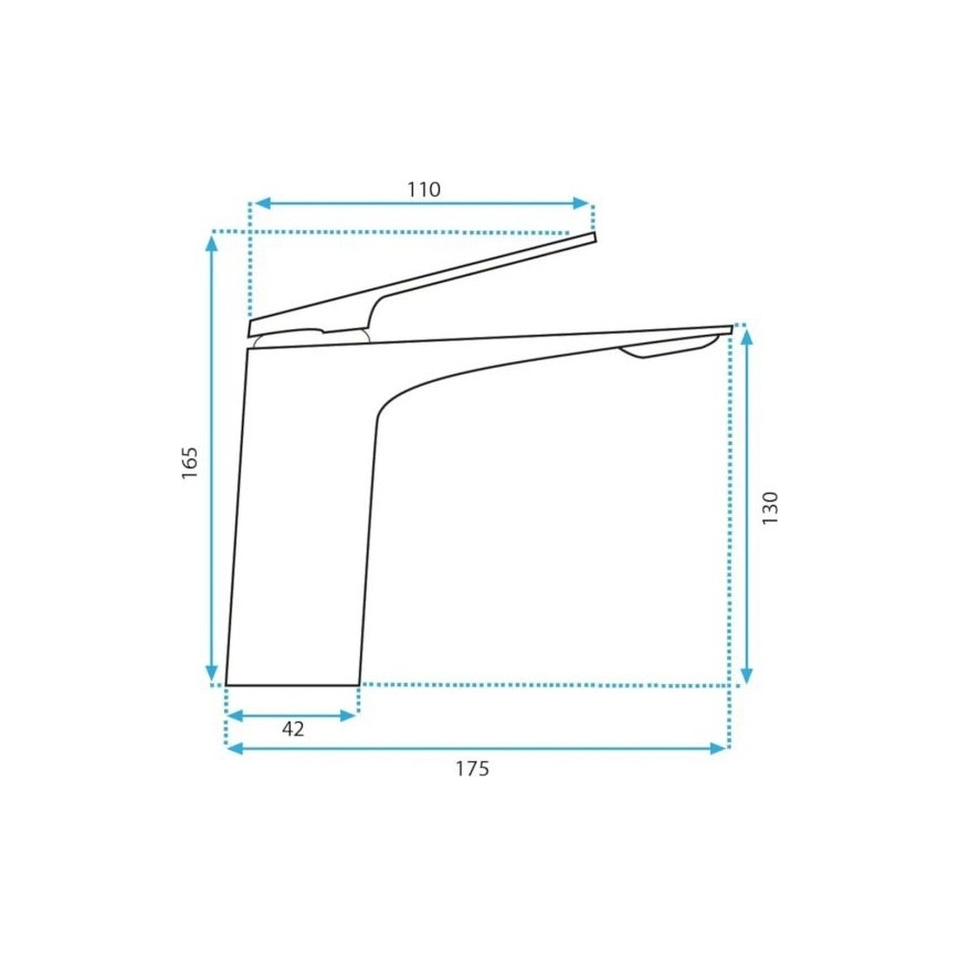 REA-B1178 - Bateria umywalkowa AVALON 16,5 cm chrom błyszczący