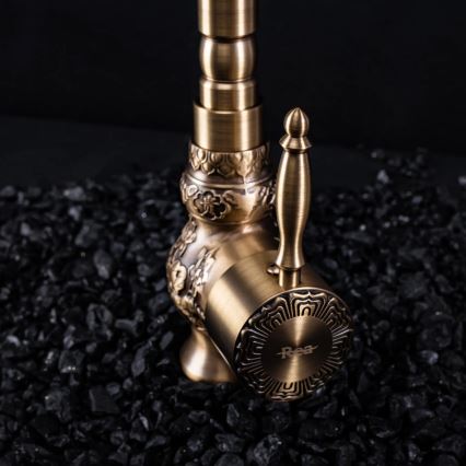 REA-B2500 - Bateria umywalkowa VENICE 32 cm szczotkowane złoto