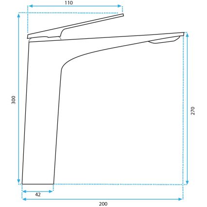 REA-B2704 - Bateria umywalkowa AVALON 30 cm tytanowa