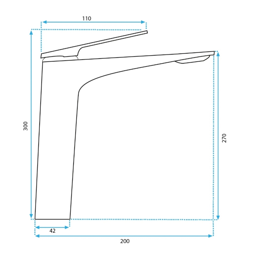 REA-B2705 - Bateria umywalkowa AVALON 30 cm szczotkowane złoto