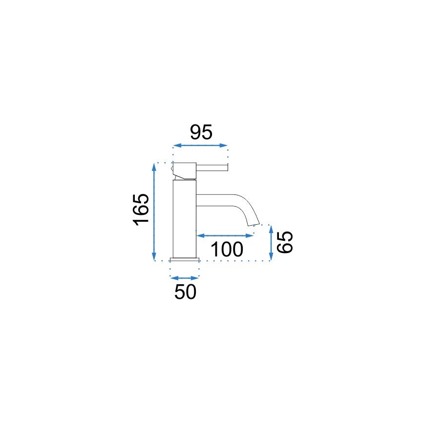 REA-B4102 - Bateria umywalkowa LUNGO 16,5 cm czarna