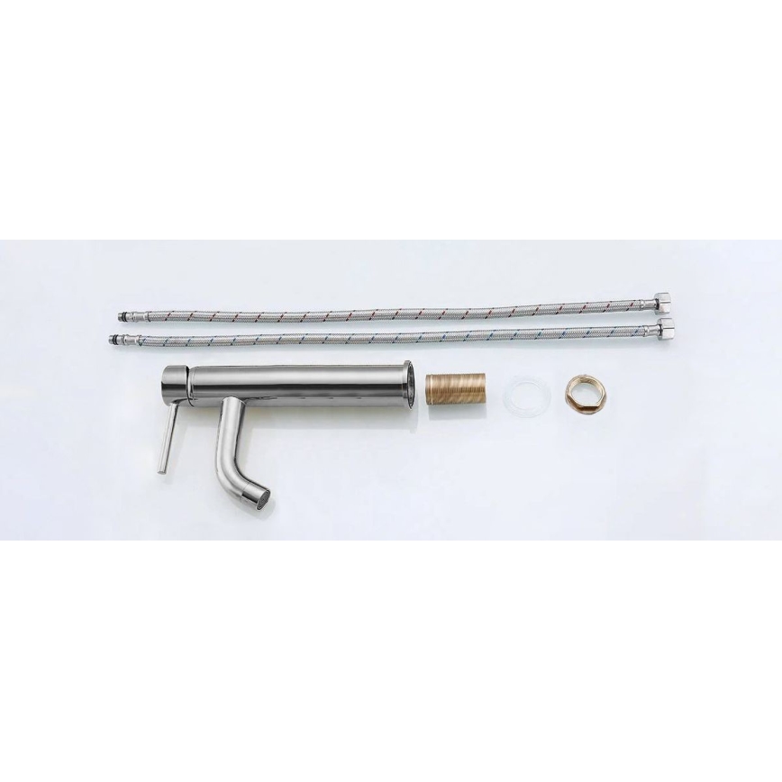 REA-B4104 - Bateria umywalkowa LUNGO 28 cm chrom błyszczący