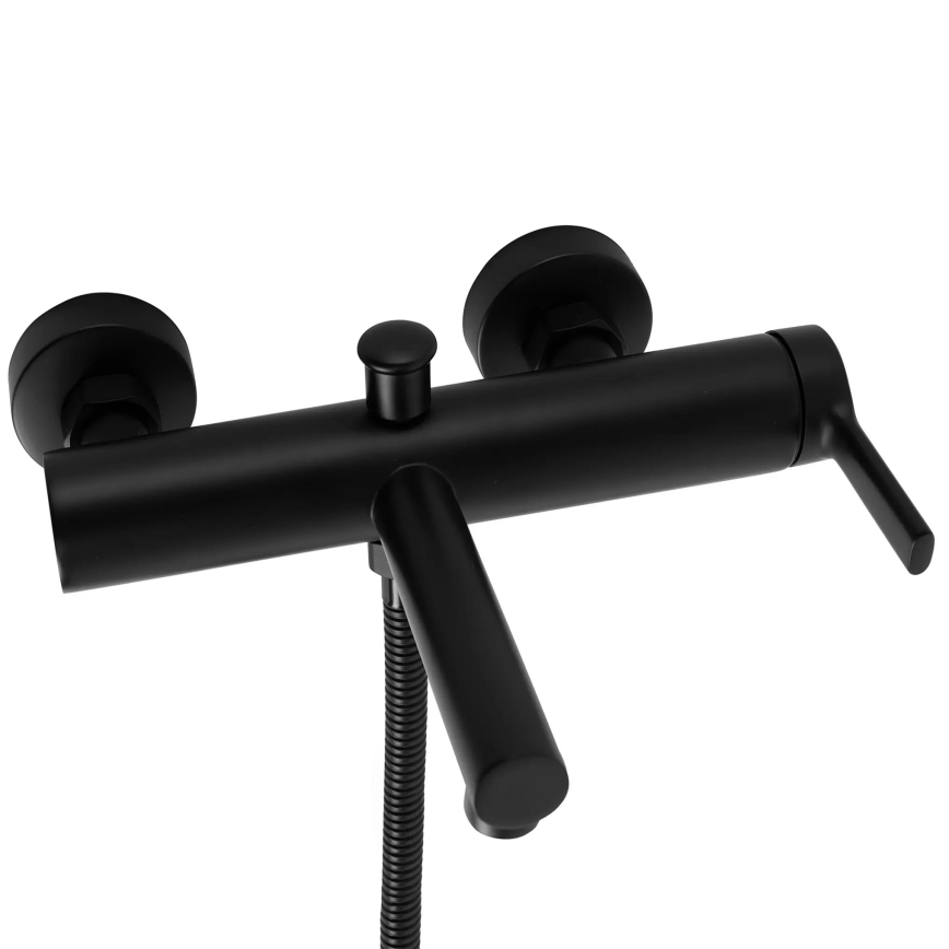 REA-B4523 - Zestaw wannowy PIXEL czarny mat