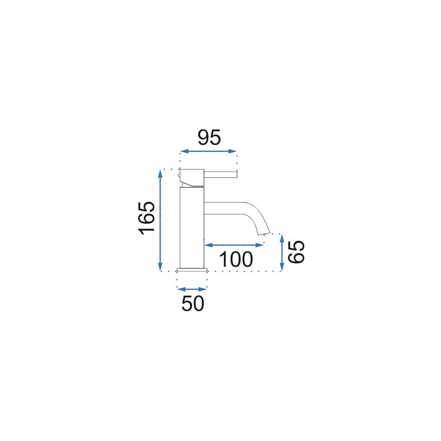 REA-B4527 - Bateria umywalkowa LUNGO 16,5 cm szczotkowane złoto
