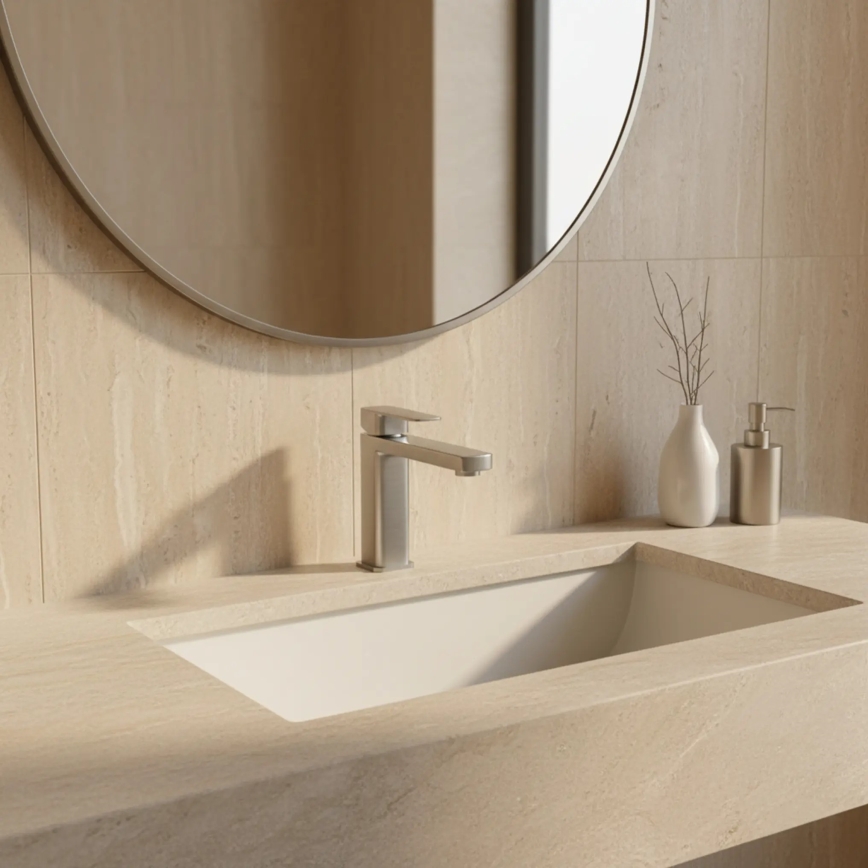 REA-B4589 - Bateria umywalkowa ARLO 17 cm nikiel