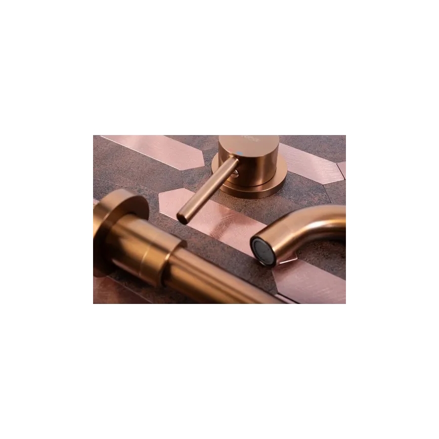 REA-B4600 - Bateria umywalkowa do montażu podtynkowego LUNGO szczotkowana miedź