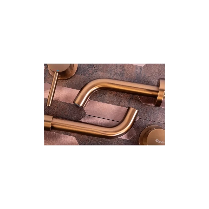 REA-B4600 - Bateria umywalkowa do montażu podtynkowego LUNGO szczotkowana miedź