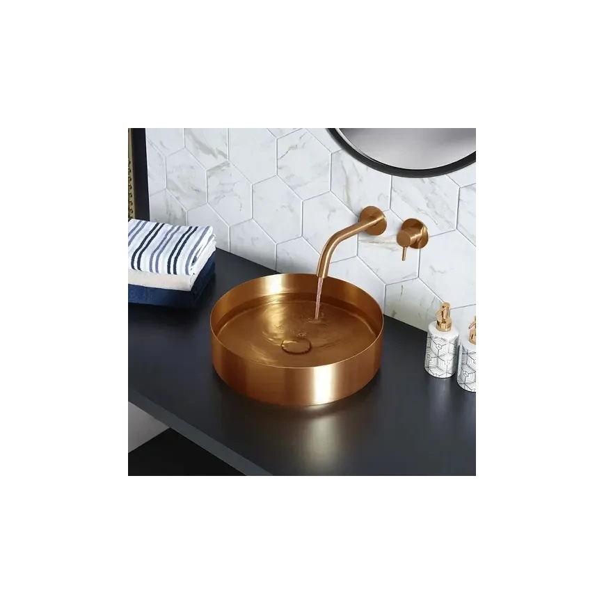 REA-B4600 - Bateria umywalkowa do montażu podtynkowego LUNGO szczotkowana miedź