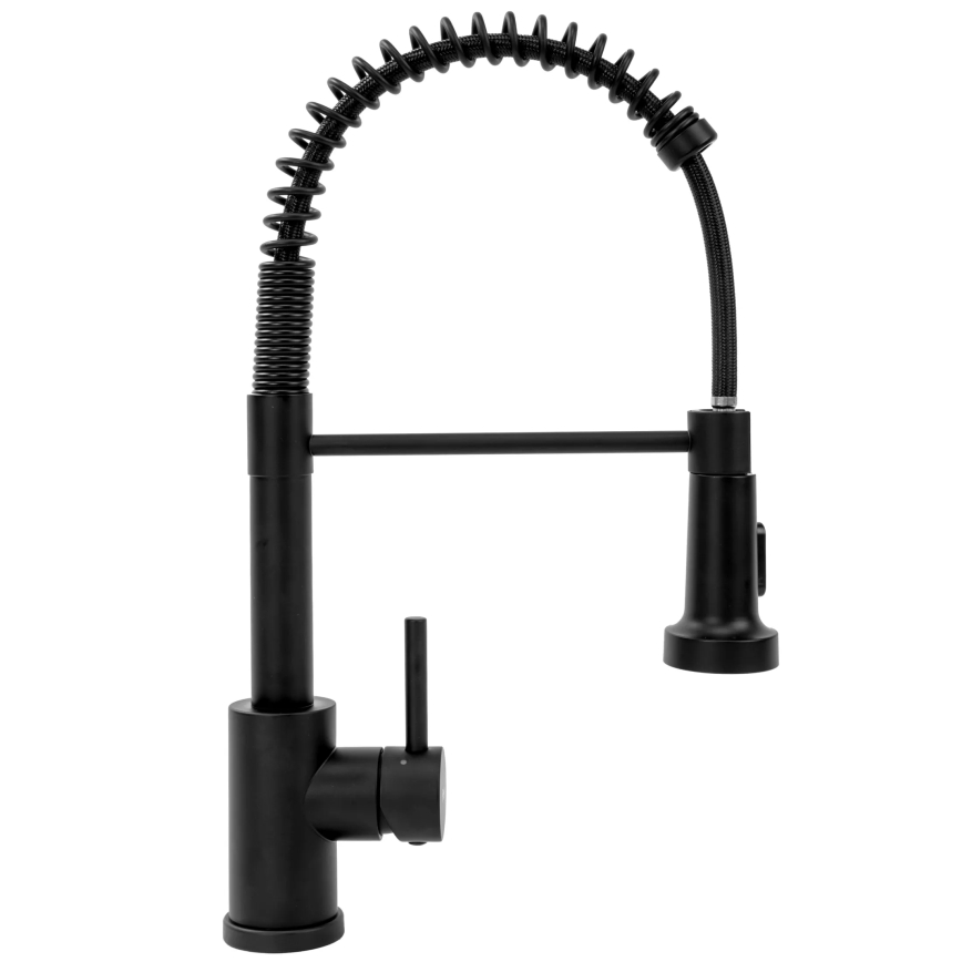 REA-B4820 - Bateria zlewozmywakowa z wyciąganą wylewką COLIN 42,5 cm czarna