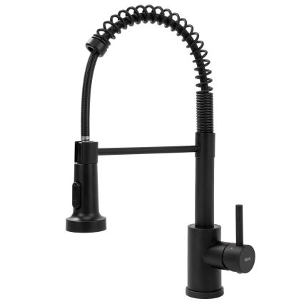 REA-B4820 - Bateria zlewozmywakowa z wyciąganą wylewką COLIN 42,5 cm czarna