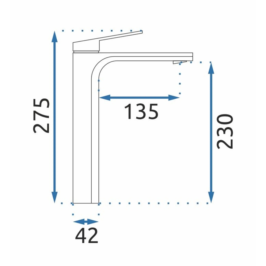 REA-B4895 - Bateria umywalkowa MARCO 27,5 cm szczotkowane złoto