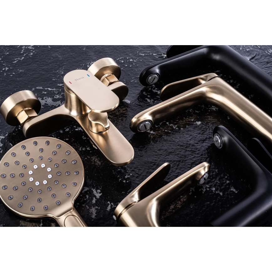 REA-B4896 - Bateria umywalkowa MARCO 27,5 cm czarna
