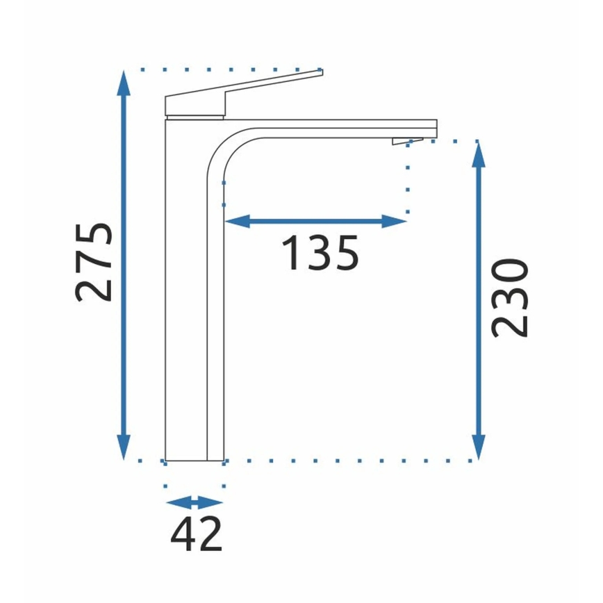 REA-B4896 - Bateria umywalkowa MARCO 27,5 cm czarna