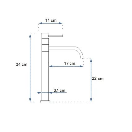 REA-B5002 - Bateria umywalkowa LUGANO 34 cm złota