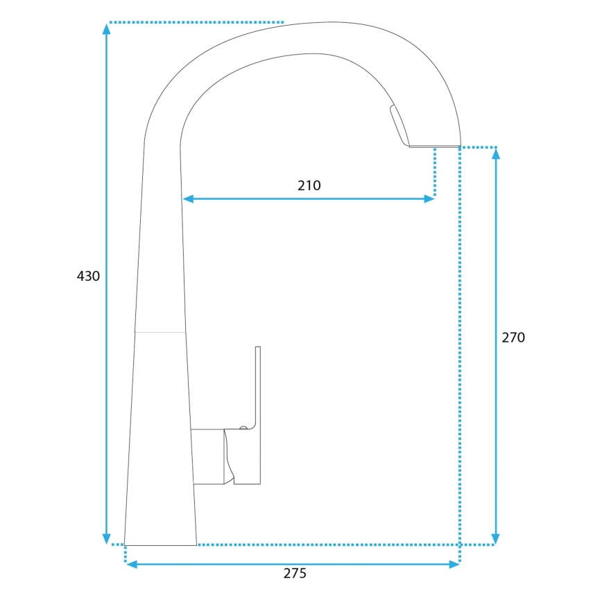 REA-B5312 - Bateria zlewozmywakowa z wysuwaną słuchawką ROSS 43 cm szczotkowane złoto