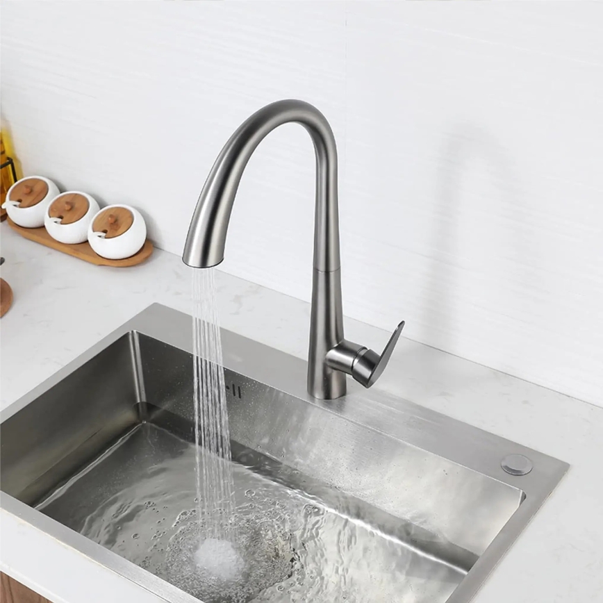 REA-B5314 - Bateria zlewozmywakowa z wyciąganą słuchawką ROSS 43 cm nikiel