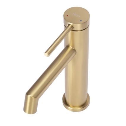 REA-B5316 - Bateria umywalkowa FOSS 20,5 cm szczotkowane złoto