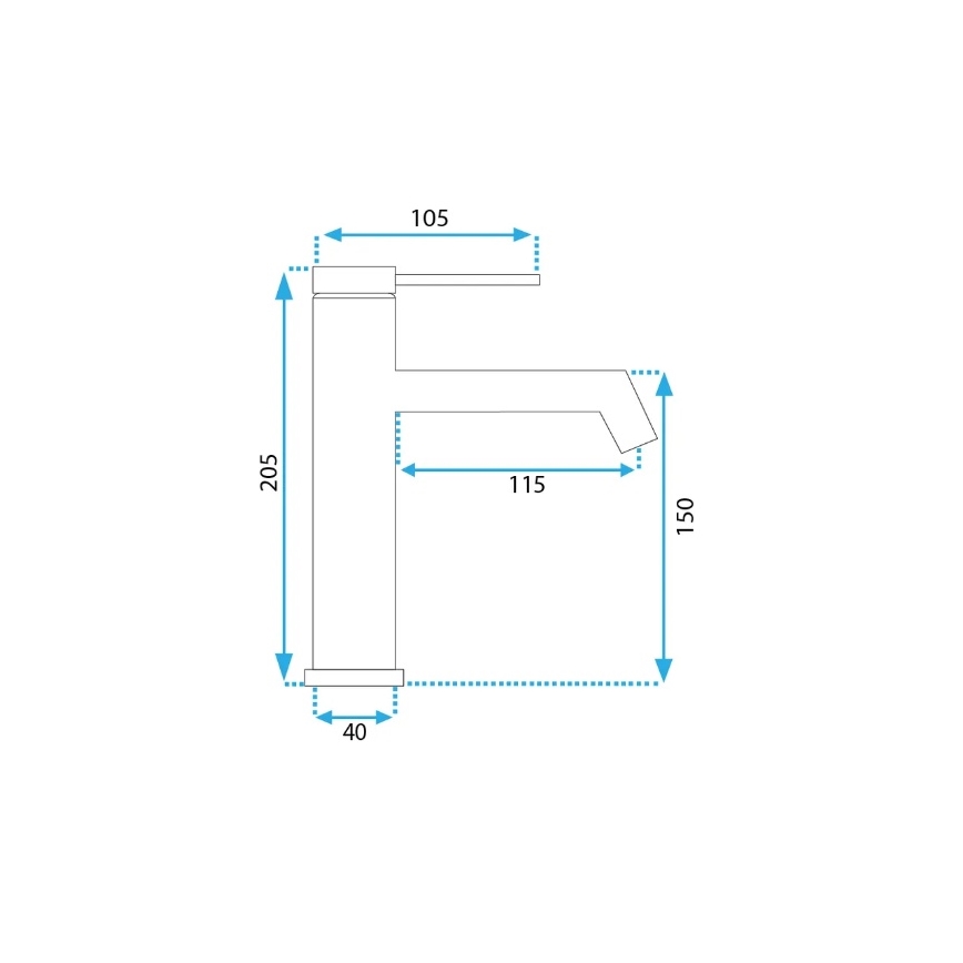 REA-B5316 - Bateria umywalkowa FOSS 20,5 cm szczotkowane złoto