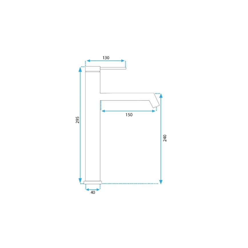 REA-B5320 - Bateria umywalkowa FOSS 29,5 cm matowa czerń