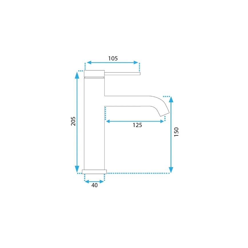 REA-B5323 - Bateria umywalkowa CLIF 20,5 cm, szczotkowane złoto