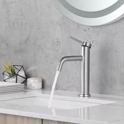 REA-B5324 - Bateria umywalkowa CLIF 20,5 cm, stal szczotkowana