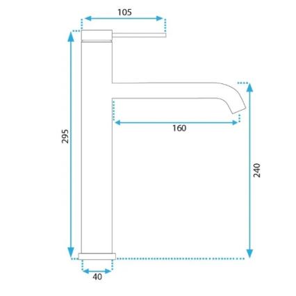 REA-B5329 - Bateria umywalkowa CLIF 29,5 cm szczotkowane złoto