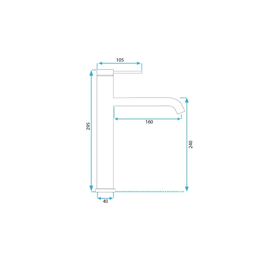 REA-B5329 - Bateria umywalkowa CLIF 29,5 cm szczotkowane złoto