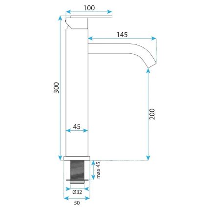 REA-B5510 - Bateria umywalkowa ONTARIO 30 cm nikiel