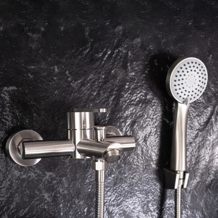 REA-B5514 - Zestaw wannowy z baterią ONTARIO w wykończeniu szczotkowanej stali