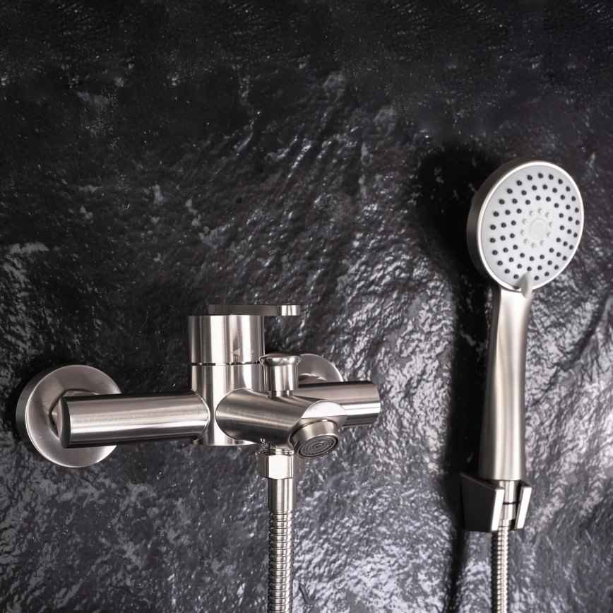 REA-B5514 - Zestaw wannowy z baterią ONTARIO w wykończeniu szczotkowanej stali