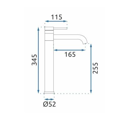 REA-B6100 - Bateria umywalkowa LUNGIS 34,5 cm chrom błyszczący