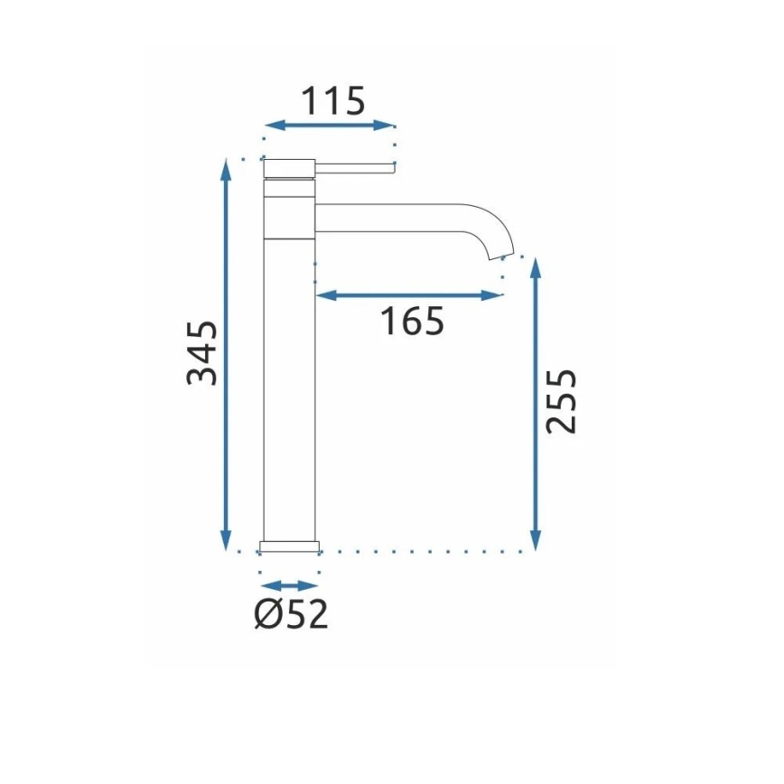 REA-B6100 - Bateria umywalkowa LUNGIS 34,5 cm chrom błyszczący