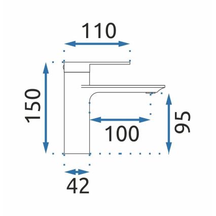 REA-B6202 - Bateria umywalkowa STORM 15 cm, chrom błyszczący