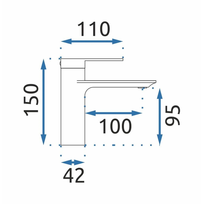 REA-B6202 - Bateria umywalkowa STORM 15 cm, chrom błyszczący