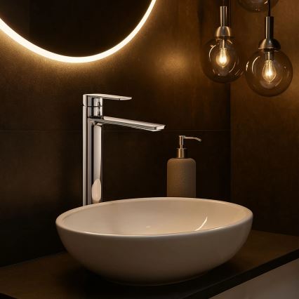 REA-B6203 - Bateria umywalkowa STORM 29,5 cm chrom błyszczący