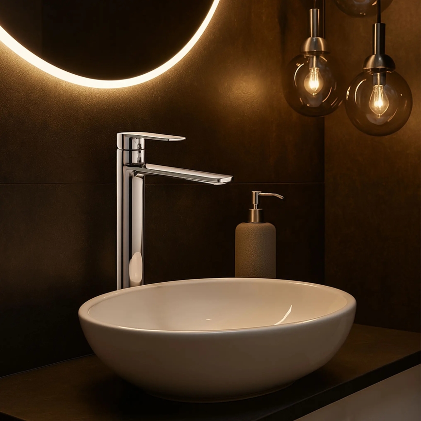 REA-B6203 - Bateria umywalkowa STORM 29,5 cm chrom błyszczący