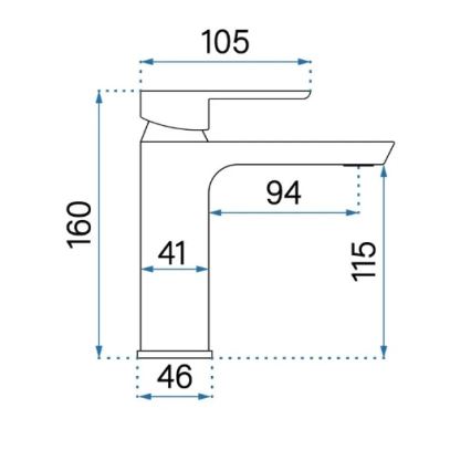 REA-B6412 - Bateria umywalkowa ARGUS 28,5 cm szczotkowane złoto