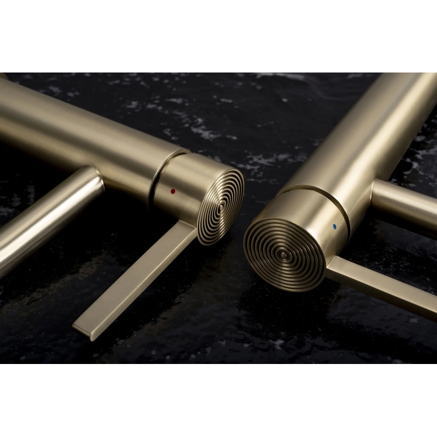 REA-B6444 - Bateria umywalkowa FOSTER 18,2 cm złota