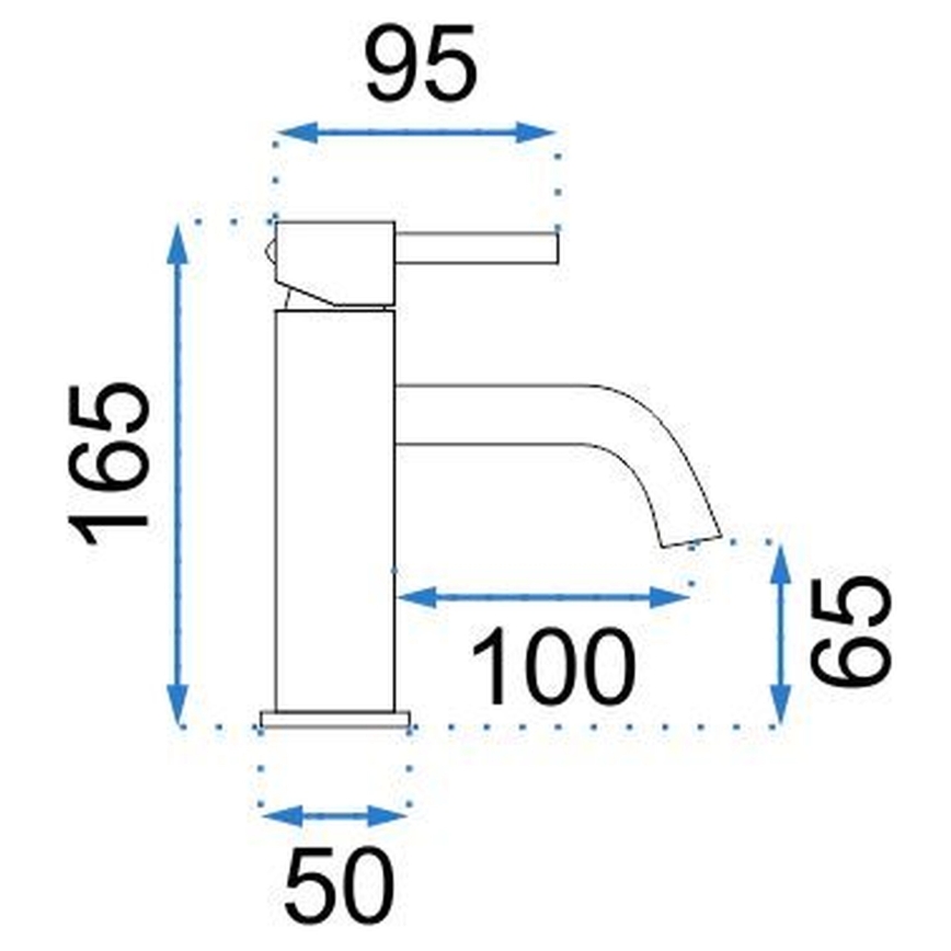 REA-B6950 - Bateria umywalkowa LUNGO 16,5 cm szczotkowane złoto