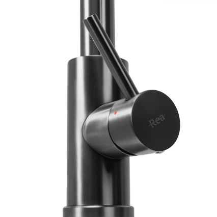 REA-B7437 - Bateria zlewozmywakowa z wyciąganą wylewką FRESH 45 cm, tytanowa