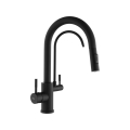 REA-B7564 - Bateria zlewozmywakowa z wyciąganą wylewką i filtrem ECO FRESH, 37,5 cm, matowa czerń